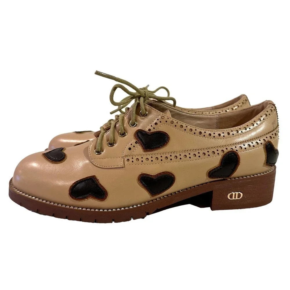 NWT Baldi London North Hampton Brown Heart Oxfords 6.5